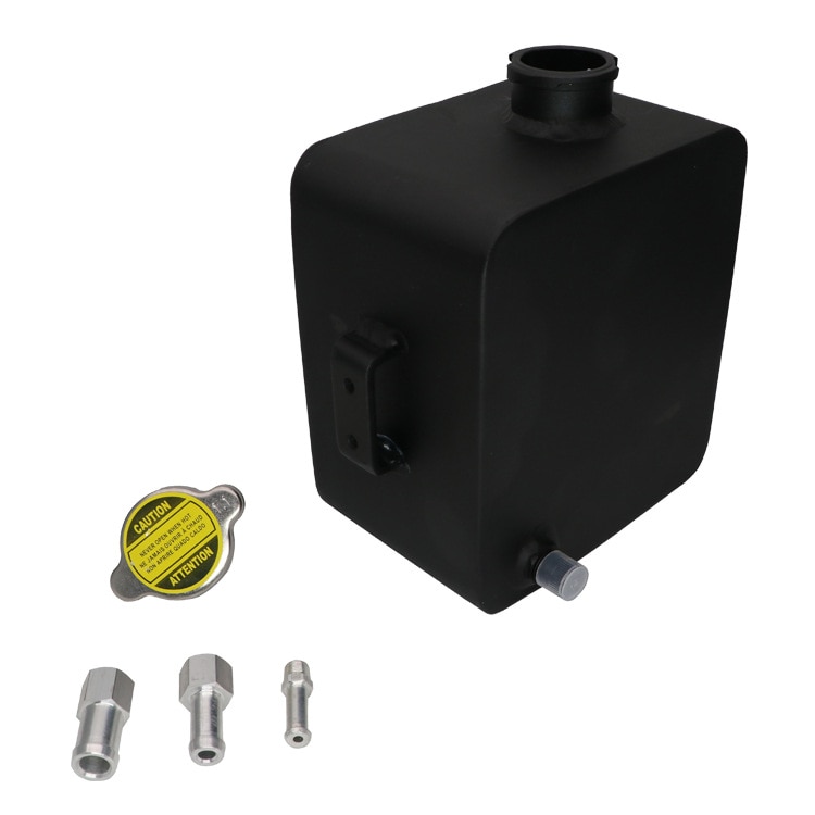 Universal 2 Litre Polished Alloy Header Expansion Water Tank& Cap WATER HEADER TANK Coolant Overflow Tank Reservoir Kit