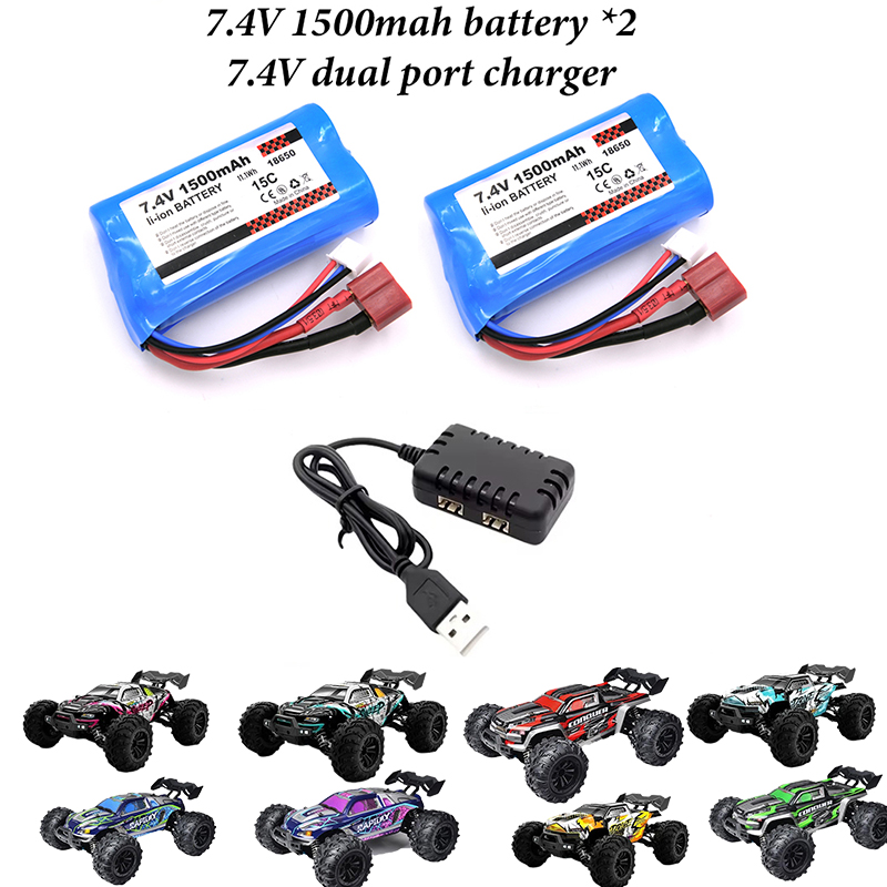 Orignal 15C 2S 7.4V 1500mAh Li-ion Battery/7.4V USB for SCY-16301 16302 16303 16201 16101 16102 16103 16106 1/16 R/C Cars Parts