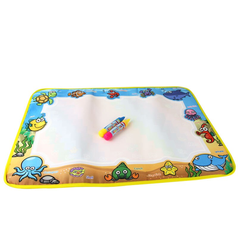 1 Pcs 50x36cm Kids Drawing Board Scratch Art Magic Water Drawing Mat Doodle Toy Kids Craft Water Painting with Water Pen: 2343