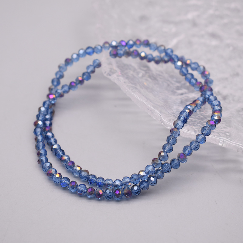Shiny Color 4mm Rondelle Crystal Glass Beads Faceted Loose Spacer Glass Beads for Jewelry Making DIY Bracelet