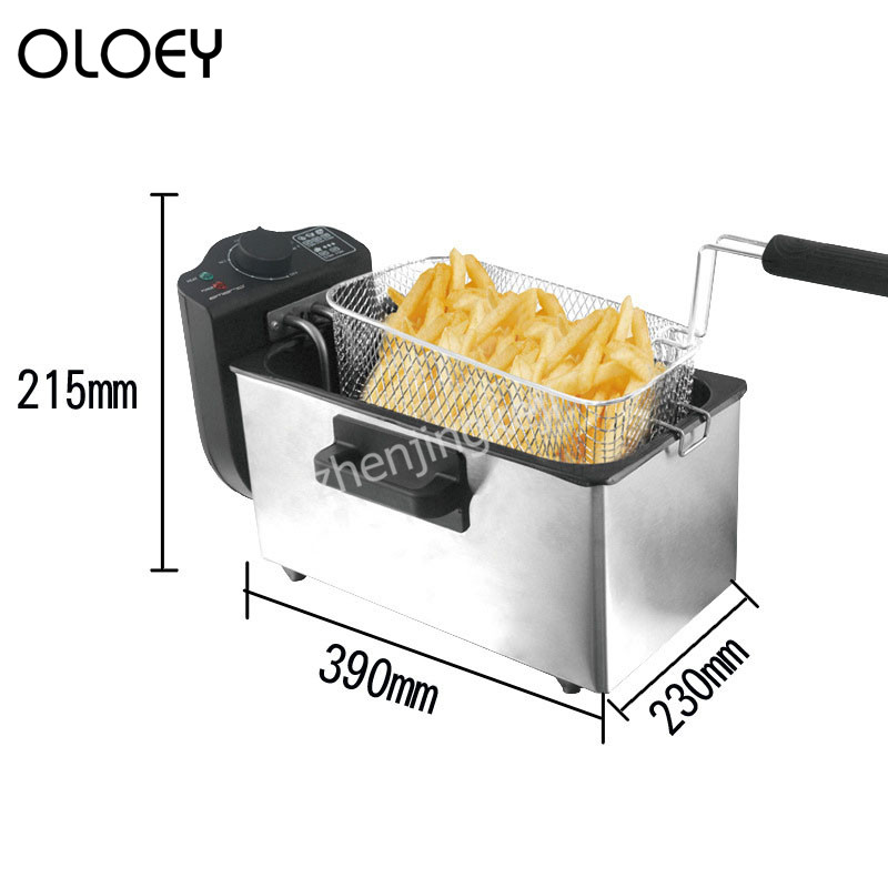 3L Electric Fryer Fries Machine Without oil Smoke Automatic Constant Temperature Commercial Fryer