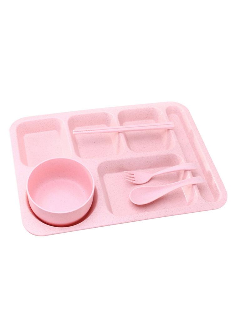 Canteen Reusable Divided Tray Stackable Dining Tool Easy to Clean Stackable Lunch Container School Breakfast Tray
