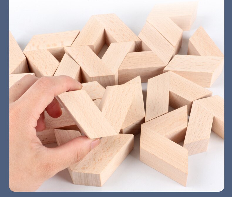 Træstabelblokke formbalancerer læring og pædagogisk byggeri byggelegetøj til børn til børn