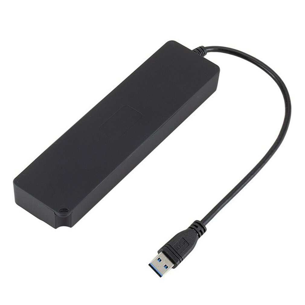 Usb 3.0 splitter zwart 7 -poorts hub met sleutelschakelaar ultrasnelle gegevensoverdracht 7 -poorts hub met knop