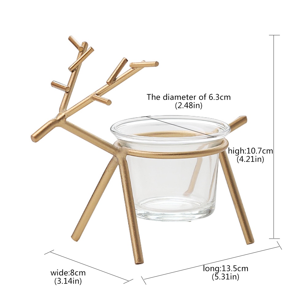 Kerst Kandelaars Europese Iron Art Leuke Herten Kandelaar Home Kerstversiering Festival Decor Speciale