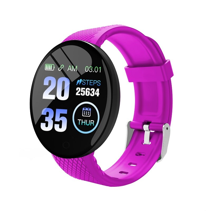 Smart Watch Men Woman Smartwatch Waterproof Blood Pressure Heart Rate Monitor Fitness Bracelet Smart Watches Android IOS: purple