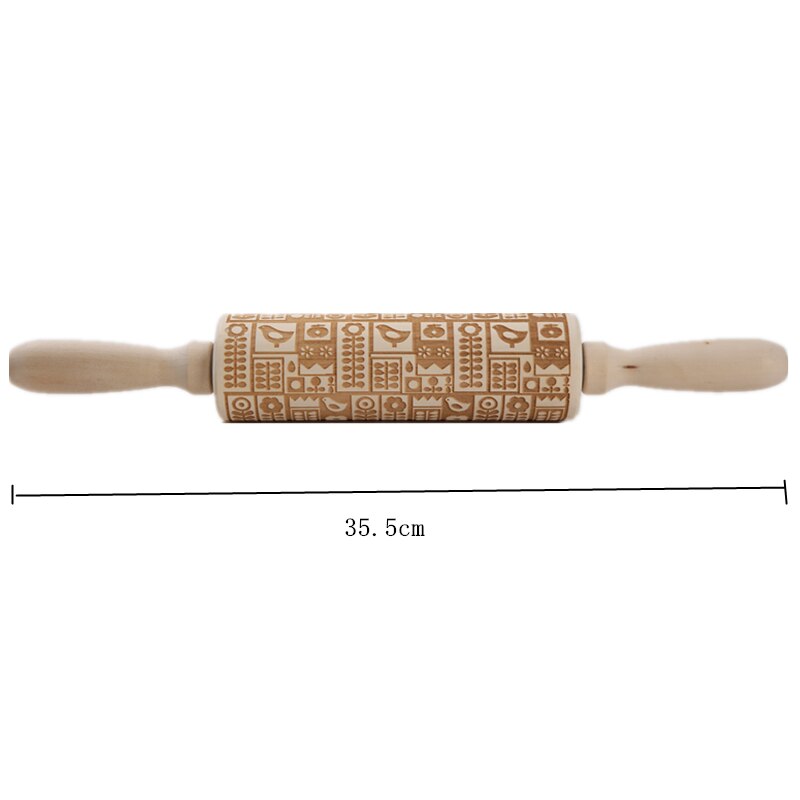 Valentine's Day DIY Christmas Embossing Rolling Pin Various pattern Baking Cookies Biscuit Fondant Cake Dough Engraved Roller: I