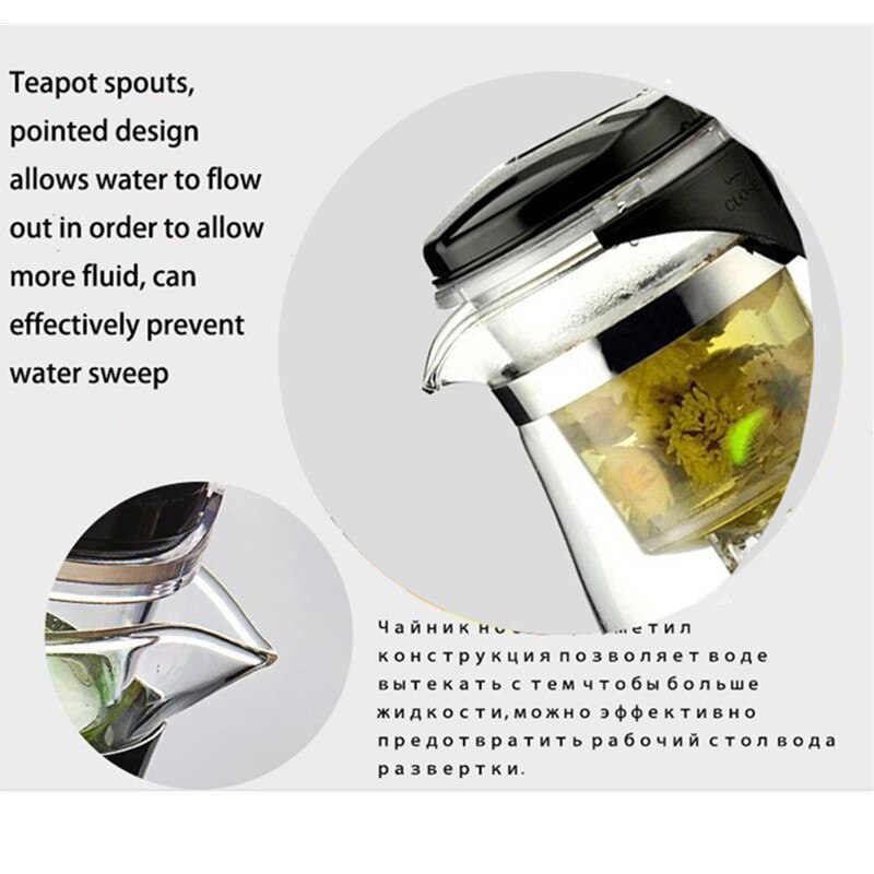 500ML Heat Resistant Teapots Teapot Chinese Hung Fu Tea Set Puer Kettle Coffee Maker Convenient Office Tea Pot Tea Infuser
