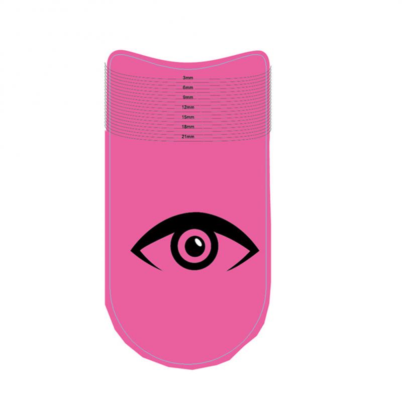 Régua de medição de comprimento de cílios, régua portátil de plástico macio para sobrancelha, ferramenta de maquiagem 3-21mm, acessório de crescimento de extensão de cílios