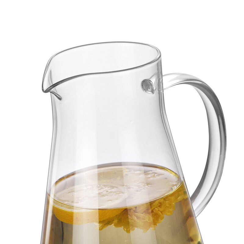 1500ML Large Capacity Glass bottle botella Transparent teapot Stainless Steel Filter kettle boiling water bottles Jug Juice Pot