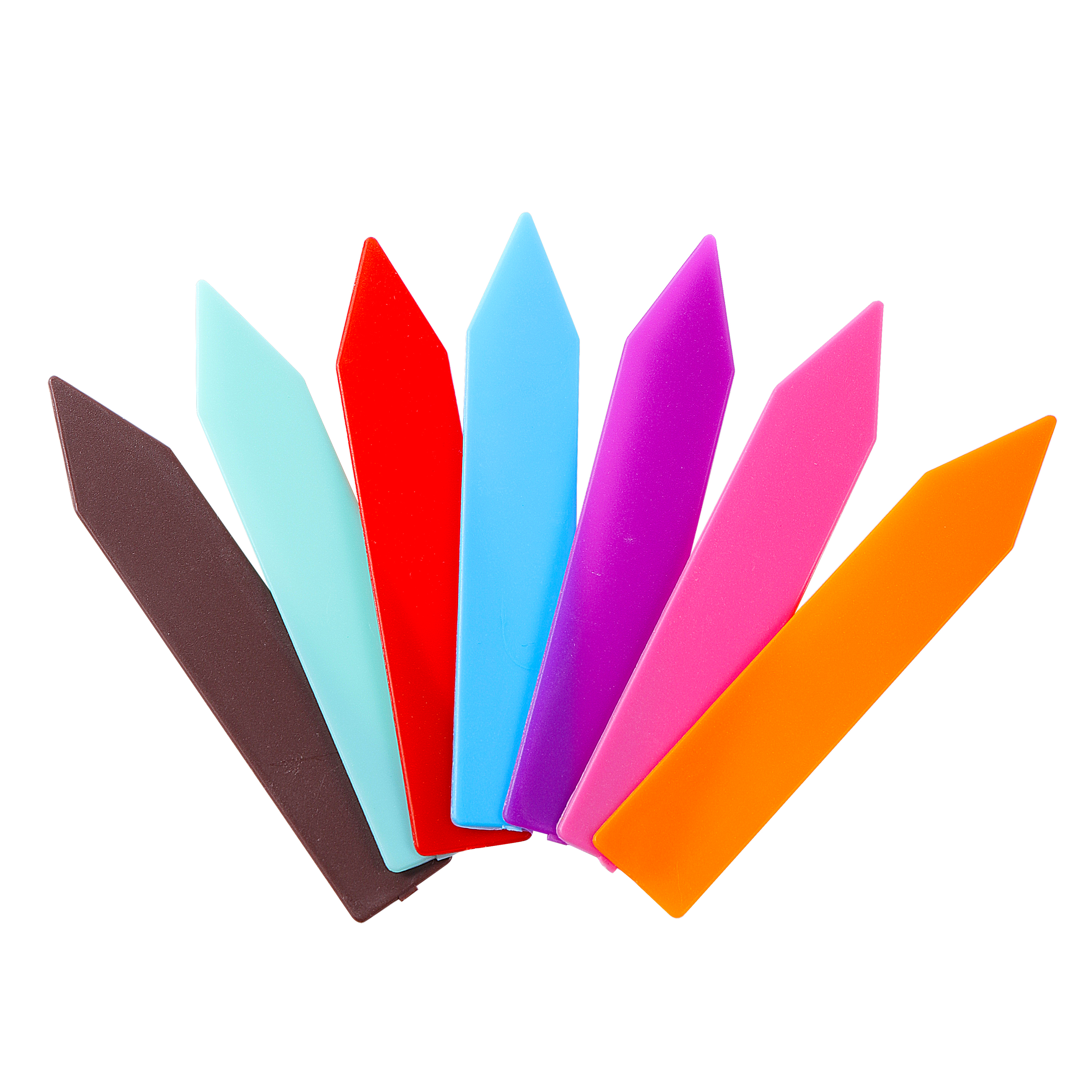 Etykiety na rośliny ogrodowe PVC kształt strzałki szkółka taca na sadzonki znak szklarnia smutny kwiat bonsai tablica rejestracyjna wiele kolorów 50 sztuk