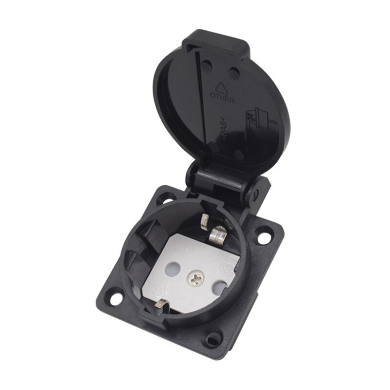 16A 250V Black/Blue Generator Control Panel Germany Waterproof Socket European Dust Socket For Home Desktop Connector Plug
