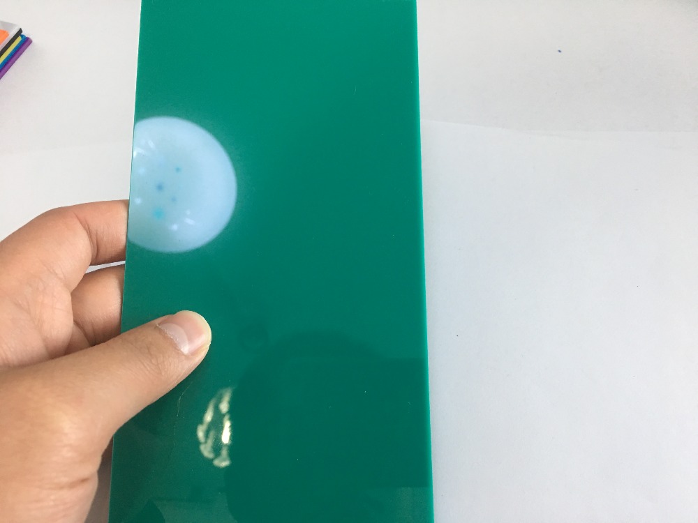 J582 9 farver 10*20*0.23cm farverige opacitas akrylplade perspex ark plastplade diy model rusland: Mørkegrøn