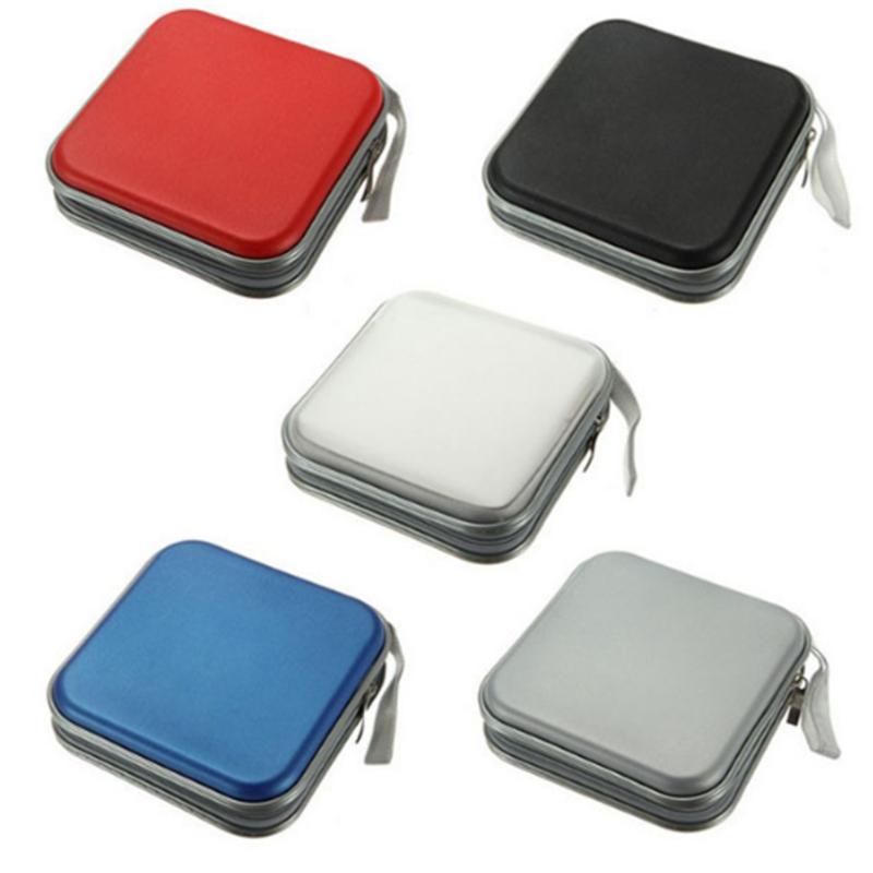 40 Uds. Capacidad disco CD DVD tamaño monedero organizador de almacenamiento CD estuche DVD bolsa de transporte soporte álbum caja bolsa de transporte bolsa con cremallera