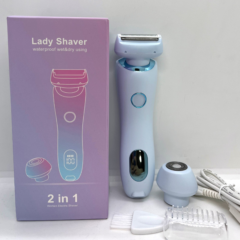 Elektrische scheerapparaten voor vrouwen 2-in-1 bikinitrimmer Gezichtsscheerapparaten Ontharing voor oksels Benen Dames Body Trimmer IPX7 Waterdicht: Rood