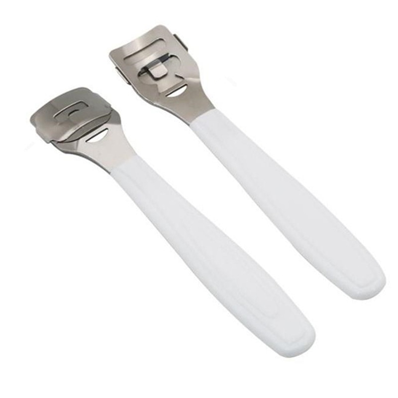Plastikhåndtag pedicure kniv fod hud barbermaskine majs neglebånd cutter remover fod rasp fil callus  +10 blade fodpleje værktøj