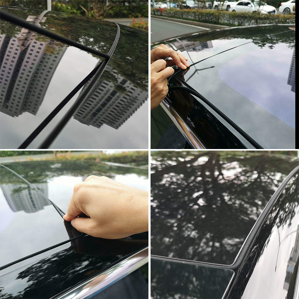 Parabrisas impermeable techo solar de coche tira de sellado silenciosa a prueba de polvo a prueba de sonido cinta de intemperie fácil de aplicar sin rastro para Tesla modelo 3