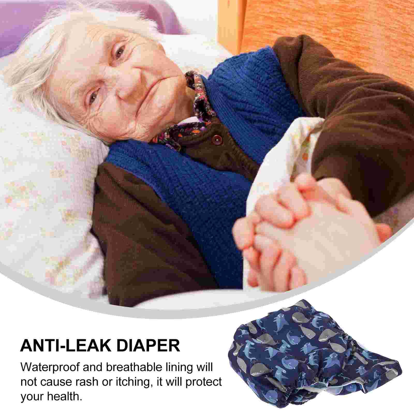 1Pc Simple Diaper Breathable Adult Nappy Washable Menstrual Pants for The Old