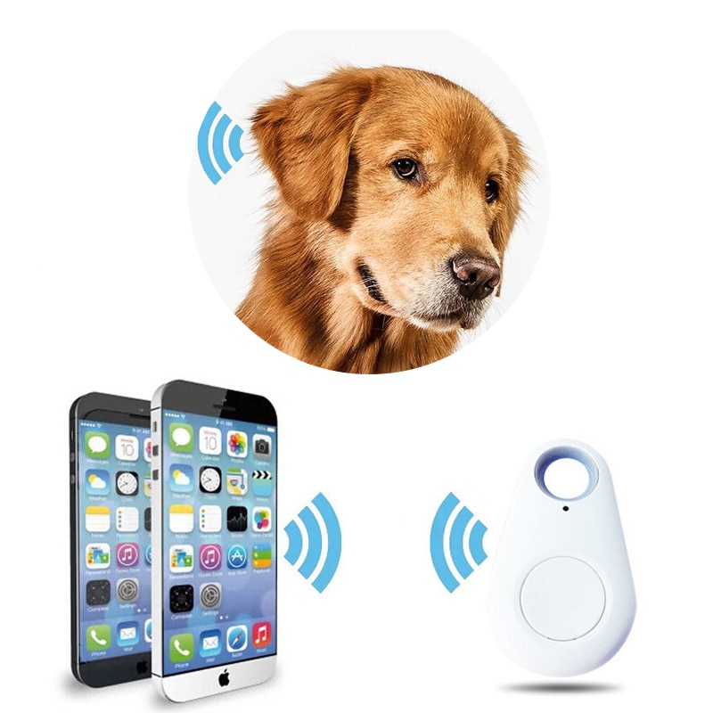 Mini smart gps hund spårning anti-förlorad hänge vattentät bluetooth spårare för husdjur hund katt barn nycklar plånboksväska