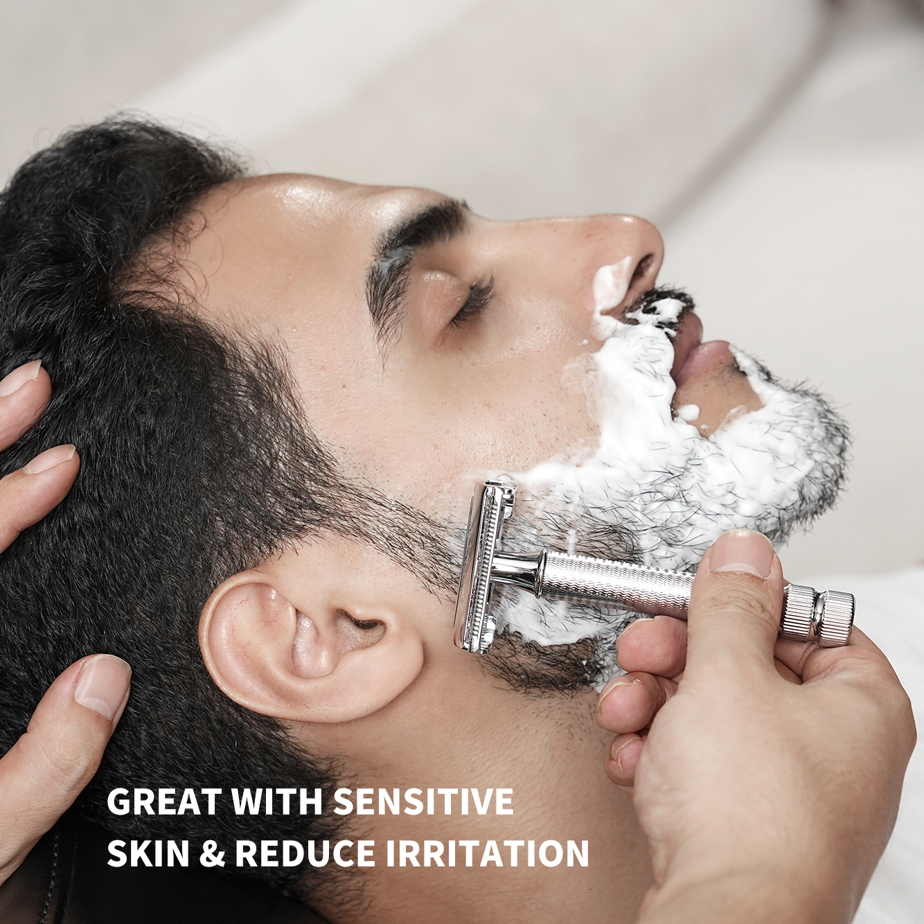 Baili Vlinder Dubbele Rand Veiligheidsscheermes Roestvrij Staal Handmatige Herbruikbare Natte Shave Voor Mannen Vrouwen Met 5 Platina Messen BRB4D-SI