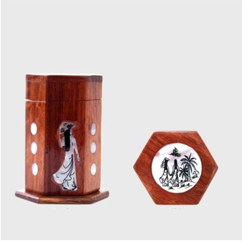 Soporte de caoba de escritorio para palillos de dientes, caja de almacenamiento de bastoncillos de algodón y madera, contenedor de palillos de dientes, Vietnam