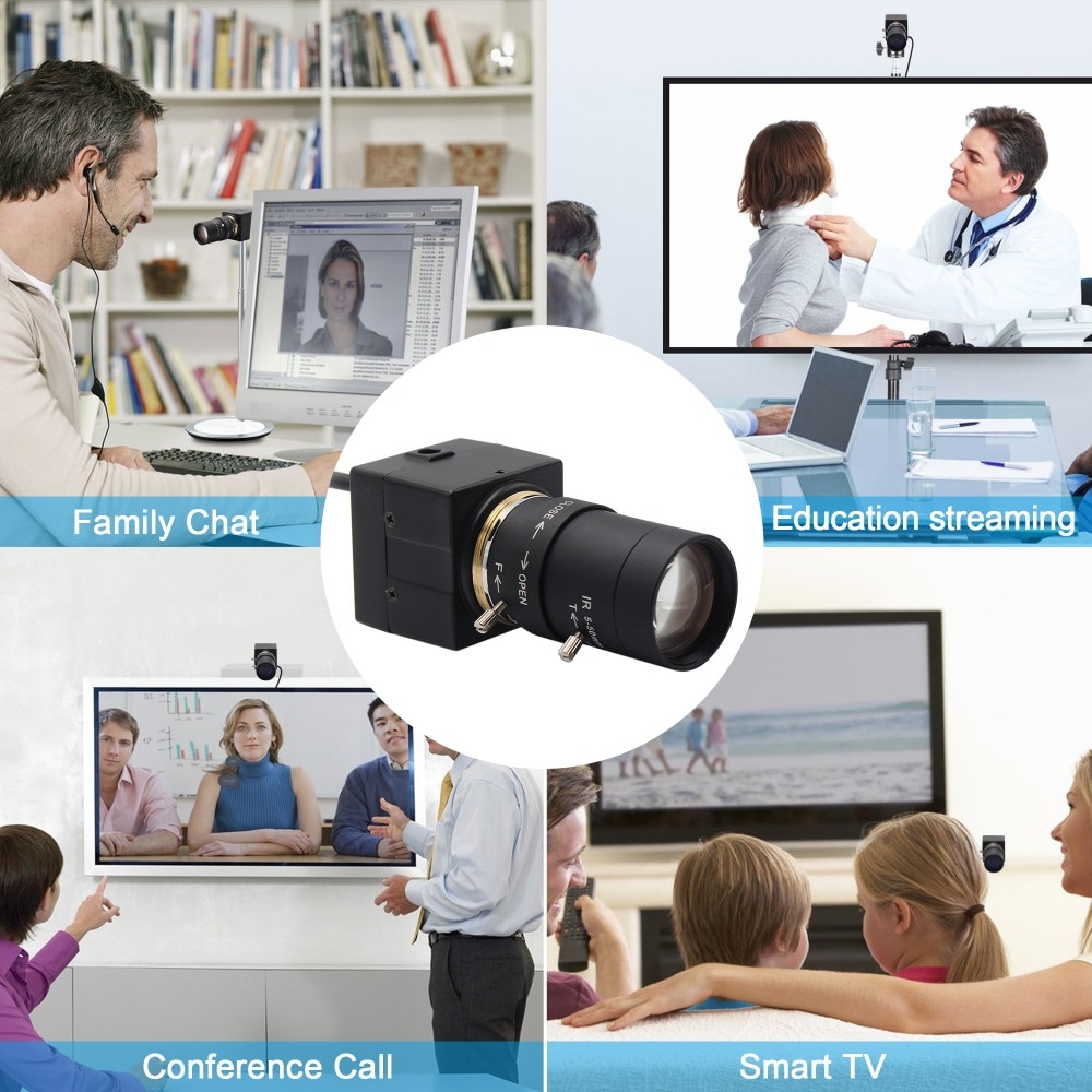 Full Hd 1080P USB Webcam 5-50mm Varifocal CMOS OV2710 30fps 60fps 100fps Industrial UVC Usb Camera for PC Computer Laptop