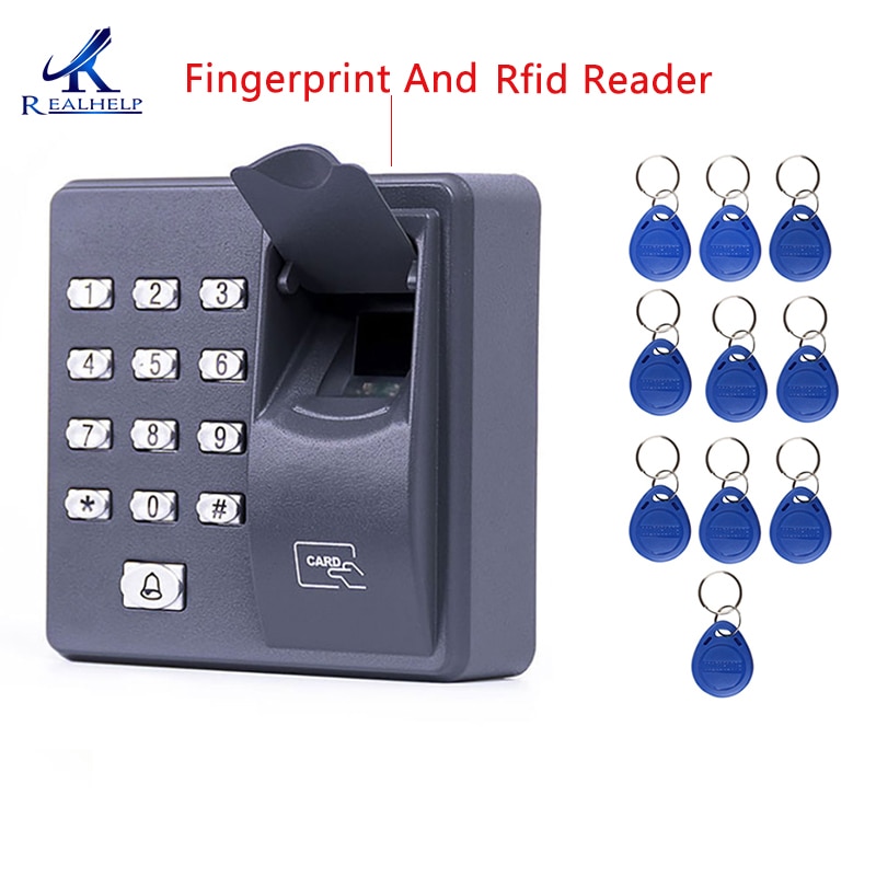 Fingerprint Recognition Password Key Lock Access Control Machine Biometric Electronic Door Lock RFID Reader Scanner System