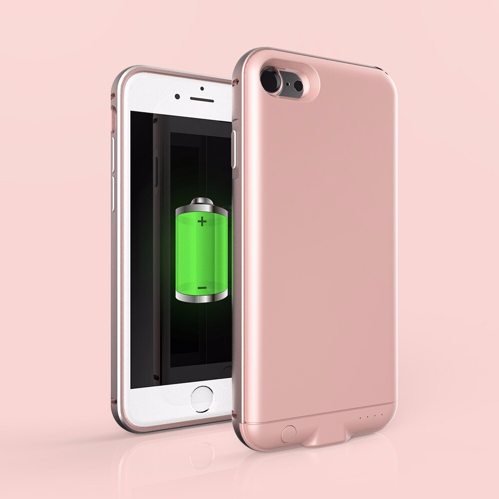 4000 mah apple iphone 6 plus 6s plus 7 8 plus akkulaturikotelo 5.5 tuuman varmuuskopiointi smart power bank akkukotelo: Ruusukulta