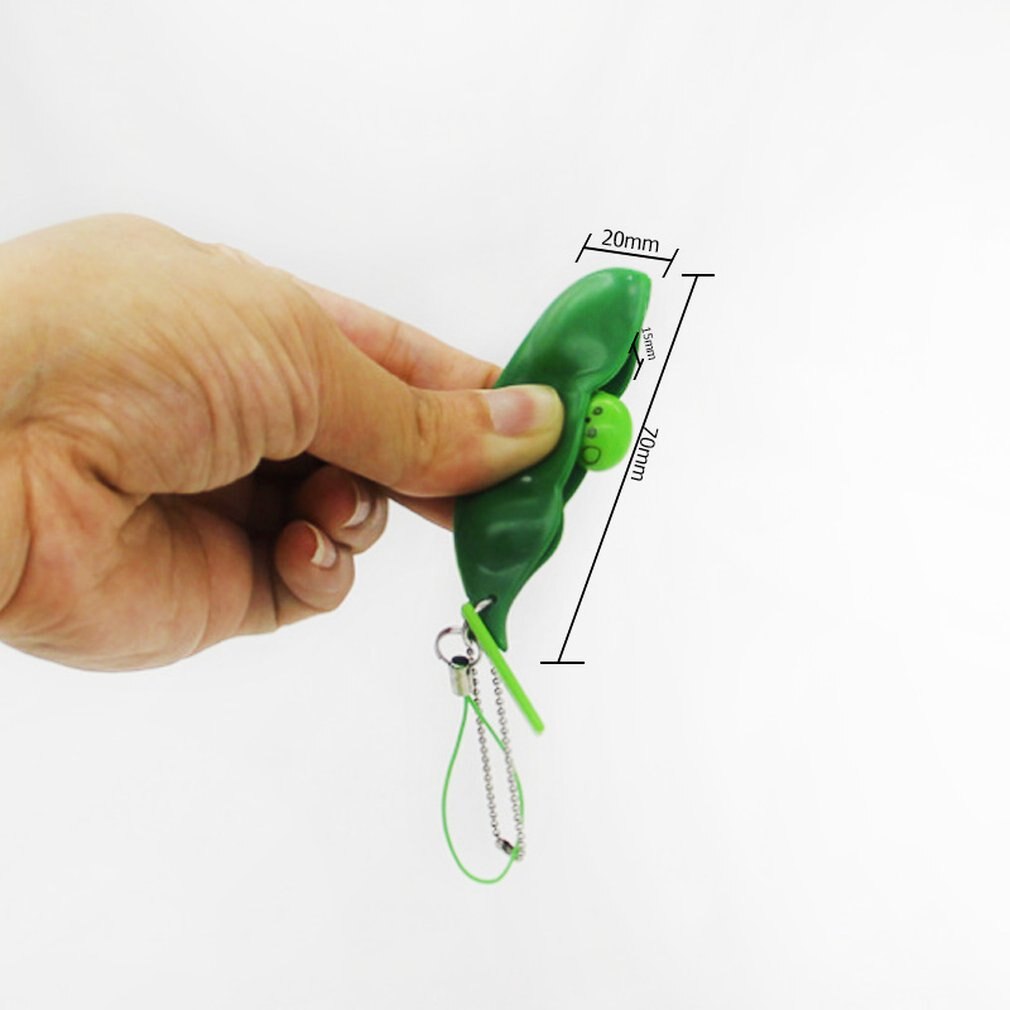 Squish Squeeze Toys Green Fun Beans Mini Pendants Anti Stressball Squeeze Slow Rebound elastic Squeeze Toy for Decompression