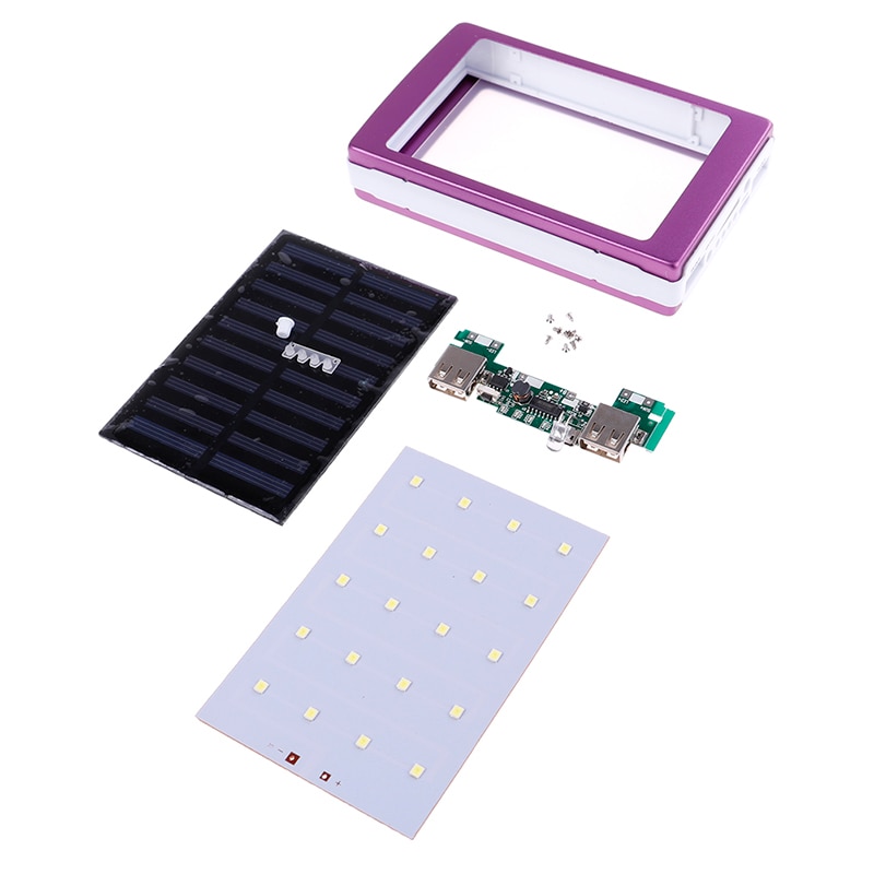 Tragbare 5x18650 Power Pover Power Bank 18650 Solar Power Bank Fall DIY Box Dual USB Kit Telefon Ladegerät taschenlampe