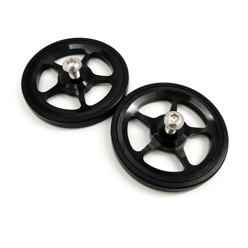 Brompton Rear Rack Easywheel 60mm Aluminum Alloy Easy Wheel Folding Bike Cargo Racks Accessories