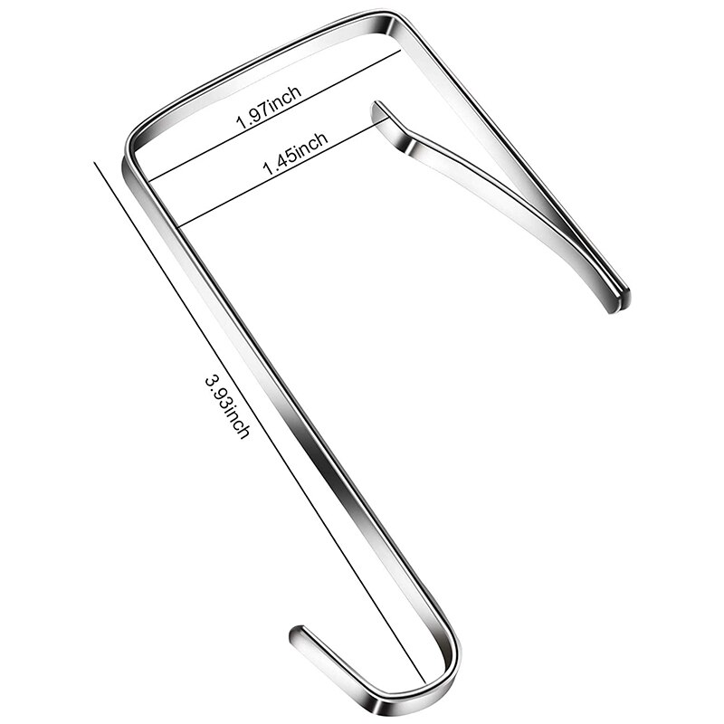 Adjustable over the Door Hook, Door Hanger Hanging Door Hooks over the Door Metal Hook Cabinet Door Single Hooks (20)
