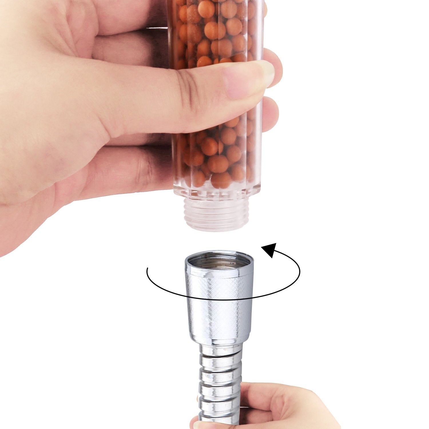 Badrum duschhuvud stenfilter justerbart presuriserat duschperspektivhögtryck vattenbesparande anion stenfilter spa