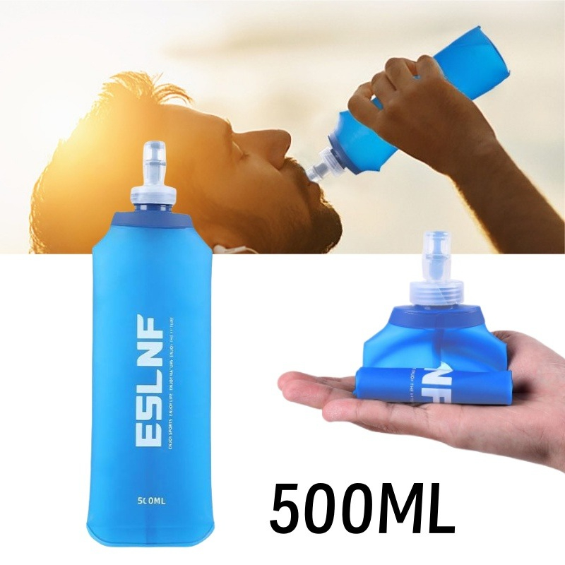 500ml tpu garrafa esportiva ao ar livre dobrável garrafa macia portátil garrafa de água para corrida adequada acampamento caminhadas