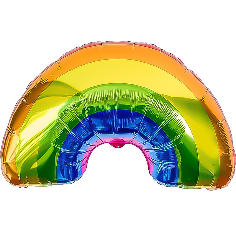 60x90cm Regenbogen Luftballons Bunte SchöNe Karikatur Regenbogen Folie Ballons für freundlicher Geburtstag Sommer Party Dekorationen Lieferungen