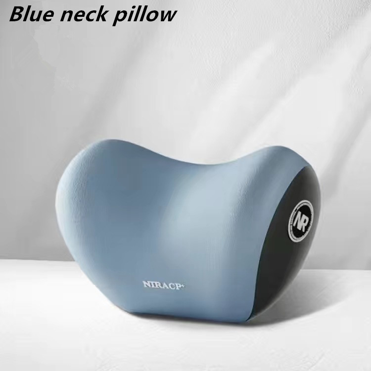 Nakkepude til bil med memory foam, nakkestøttebeskyttelse til lænderyglæn, taljepude til bil, nakke- og taljestøttemåtter: Grå