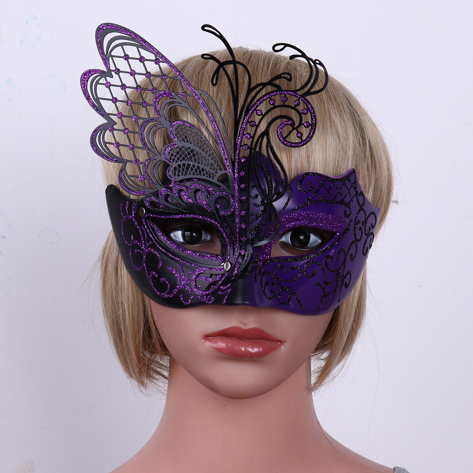 1 Sexy Kant Vlinder Oogmasker Adult Masquerade Dance Gezichtsmasker Venetiaans Carnaval Cosplay Party Gezicht Cover Decoratie Masque