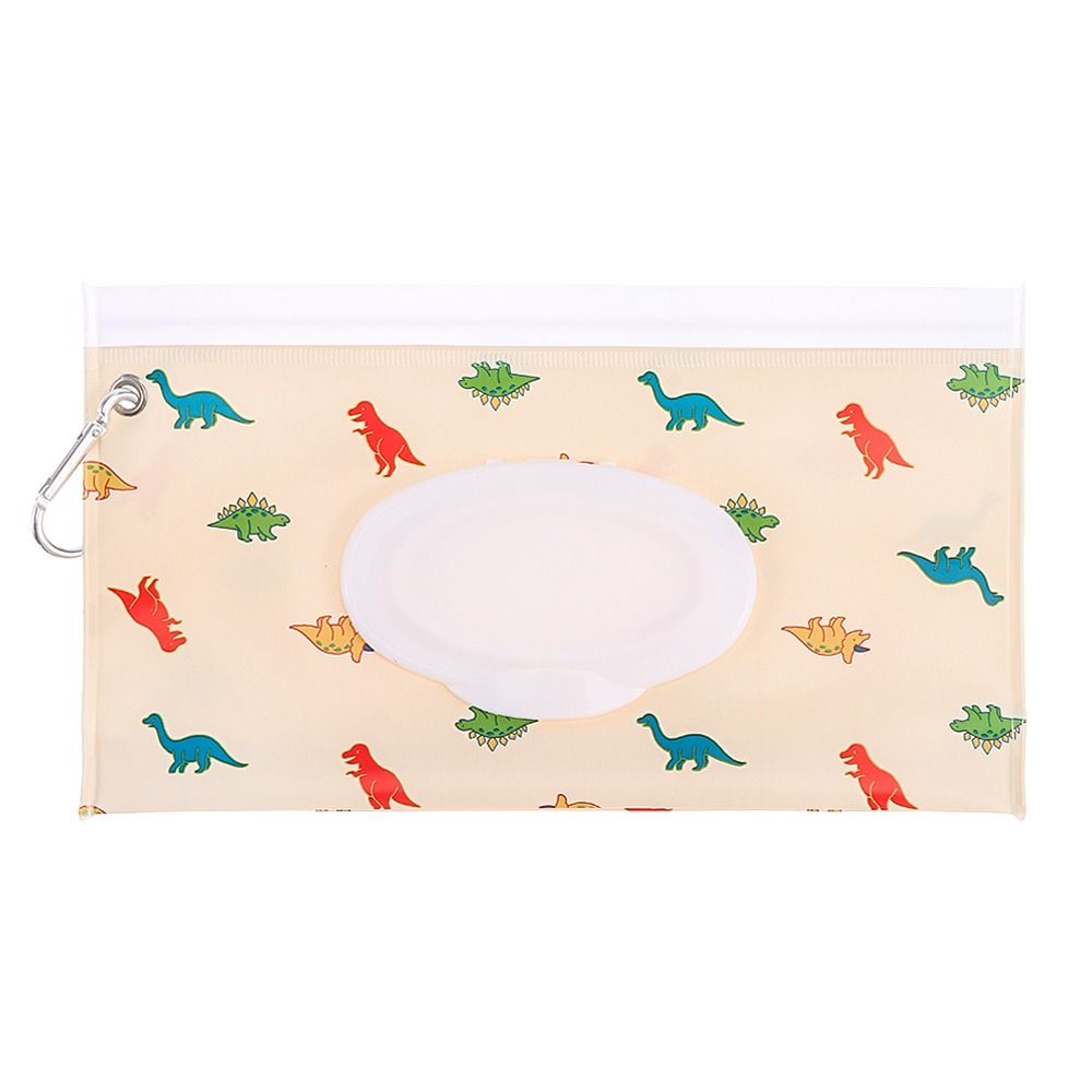 Eva Baby Nat Doekje Draagbare Gesp Doekjes Houder Case Flip Cover Snap-Strap Herbruikbare Navulbare Natte Doekje Buitensue Doos: groen
