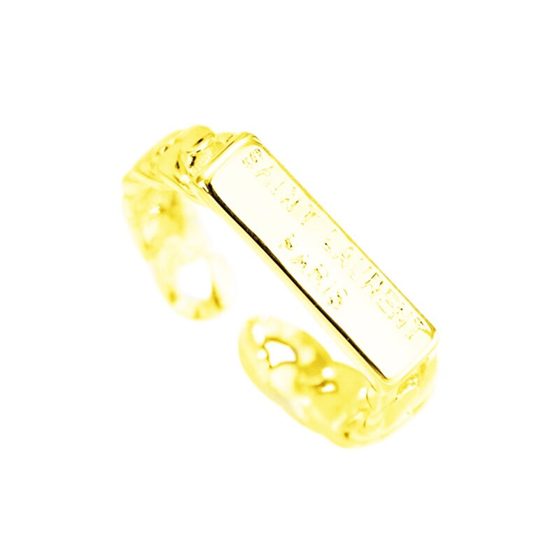 Punk Vintage Engels Brief Metal Brief Open Ringen Vinger Vrouwen Mannen Partij Sieraden: 11