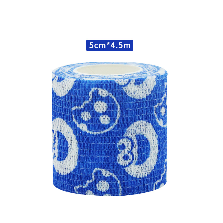 18 Kleuren Kleurrijke Atletische Wrap Tape Zelfklevende Elastische Bandage Hansaplast Sport Protector Knie Vinger Enkel Palm Schouder: Blue frog
