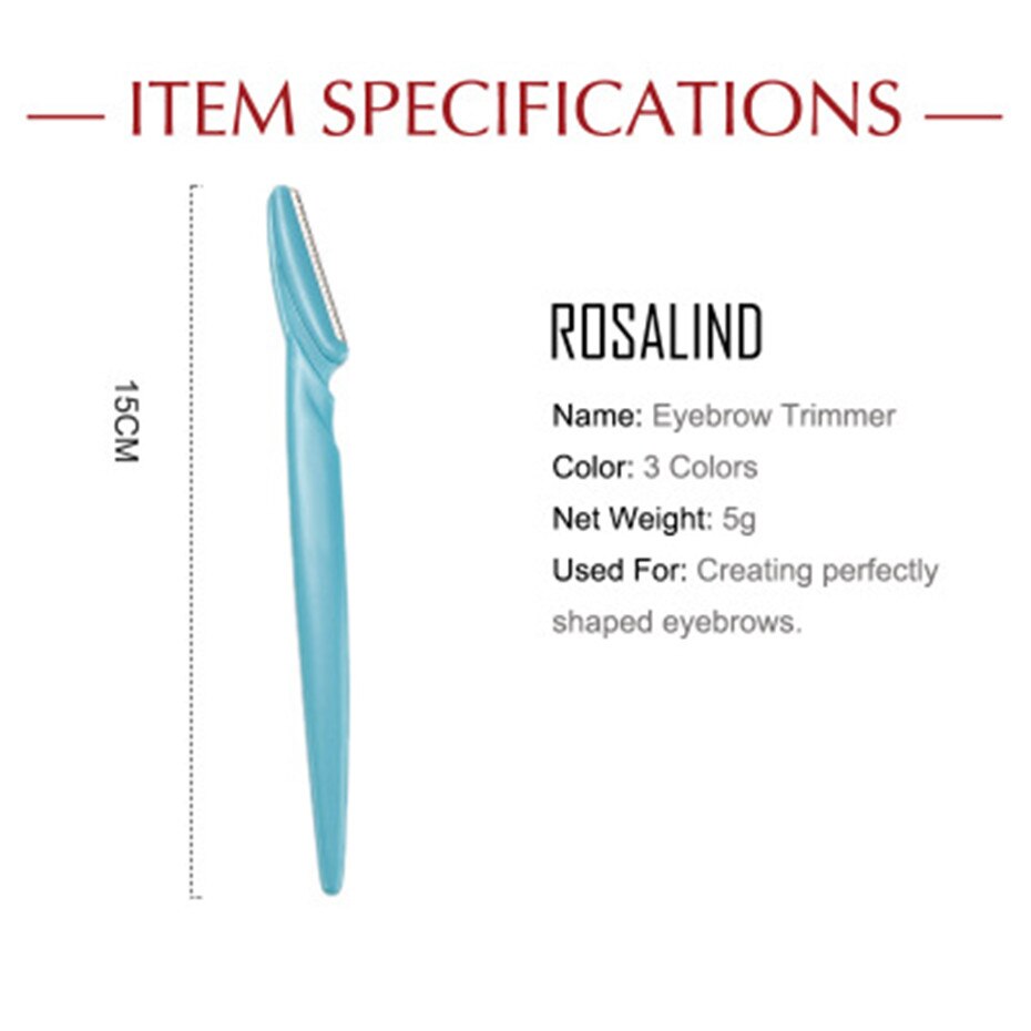 3 -delige set draagbare wenkbrauwtrimmer, haarverwijderaar, damesgezichtsscheermes, wenkbrauwtrimmer, scheermesjes voor make-up, cosmetische set