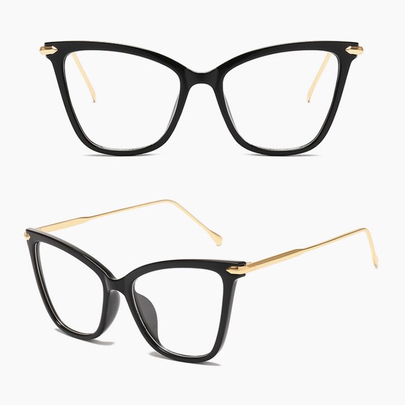 Cat eye brillenmonturen dames merk transparante lenzen bijziendheid brilmontuur dames helder brilmontuur bril