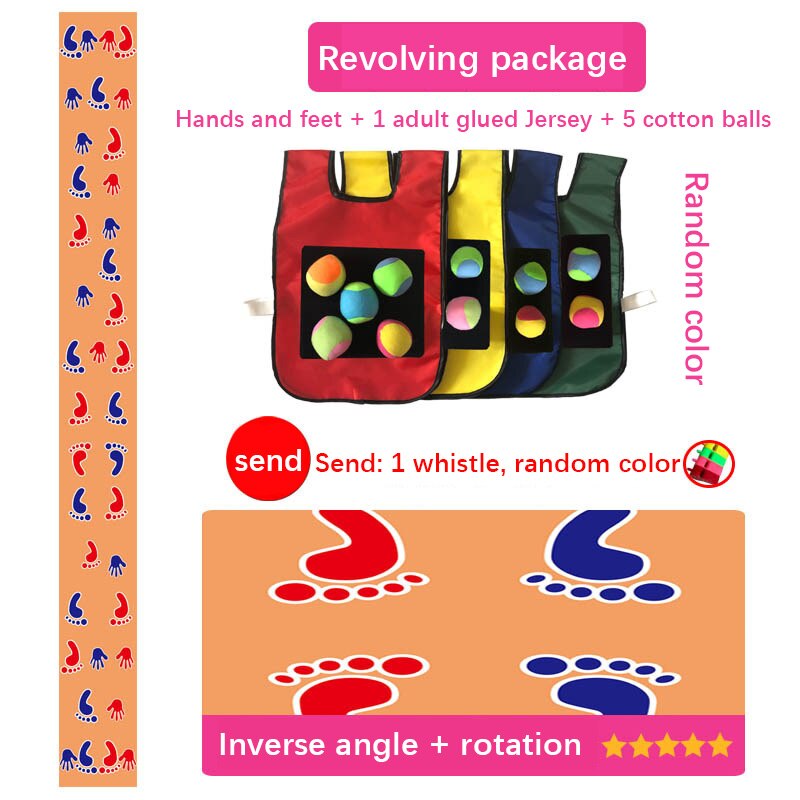 Kid Jumping Carpet Hands Feet Game Mat Baby Jump Lattice Team Game Sports Pad Childhood Indoor Outdoor Toys Team Building Props: 1pcs 6m 5balls X