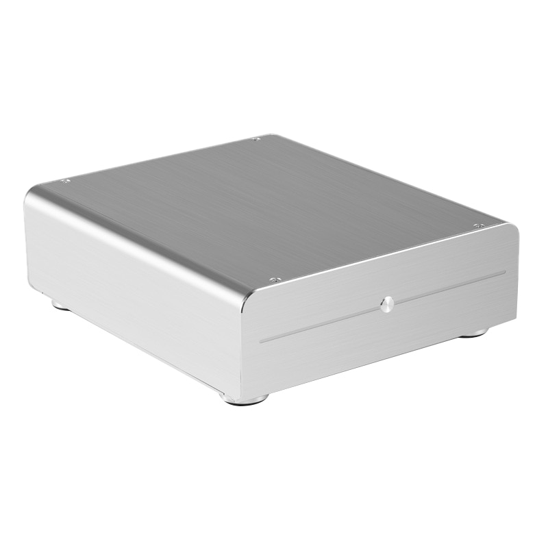 E-I3S Mini carcasa de aleación de aluminio Itx HTPC escritorio Oficina negocio hogar pequeño estuche Host