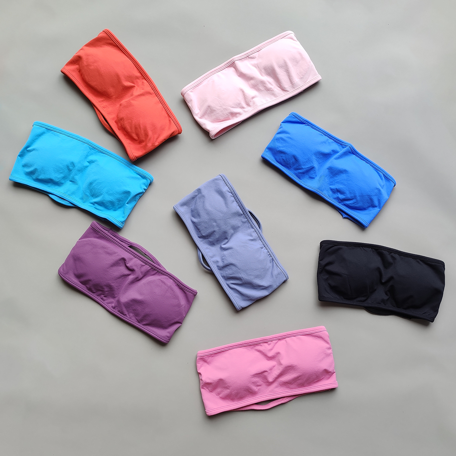 Impact Backless Bandeau Sports Bra Gym Women Top Crop Tube Seamless Bras Yoga Tops Workout Sportswear Push-up Fitness Gym Bra