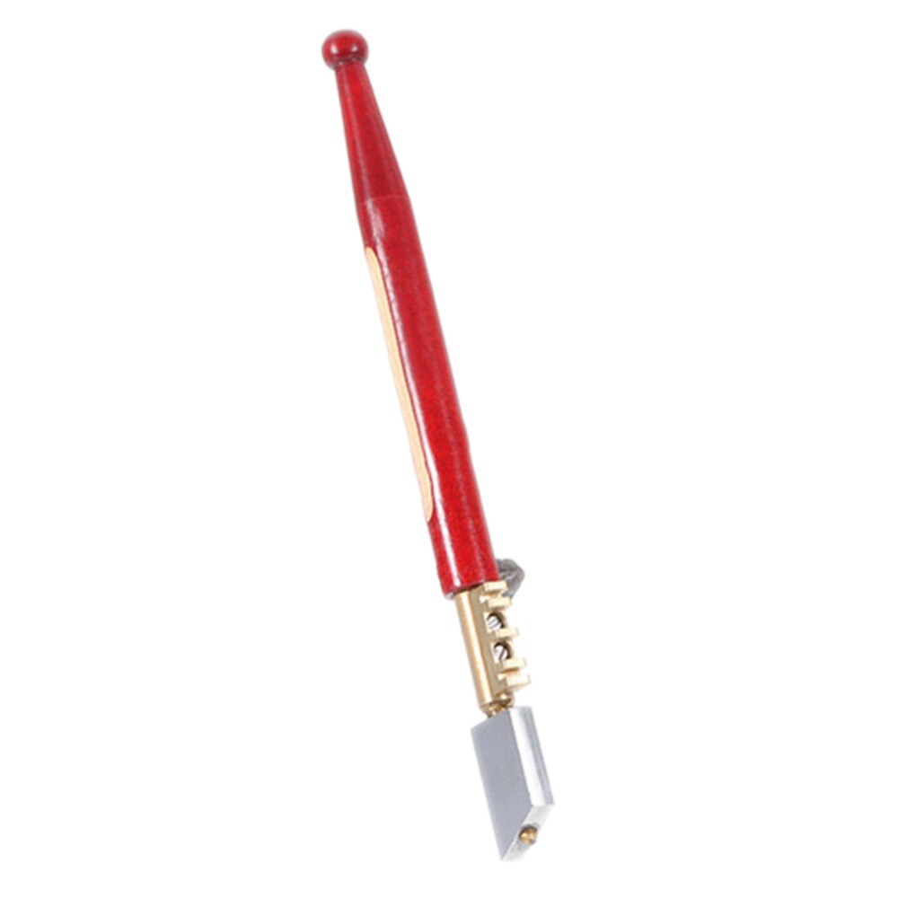 17.5mm Wooden Handle Portable Glass Cutter Diamond Tipped Glass Cutter Pencil Window Glass Craft Cutting Knife