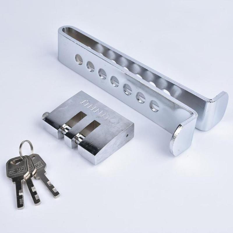 Beveiliging Auto Stuurslot Auto Rem Koppeling Pedaal Lock Anti-Diefstal Auto Gaspedaal Stuurslot + 3 toetsen