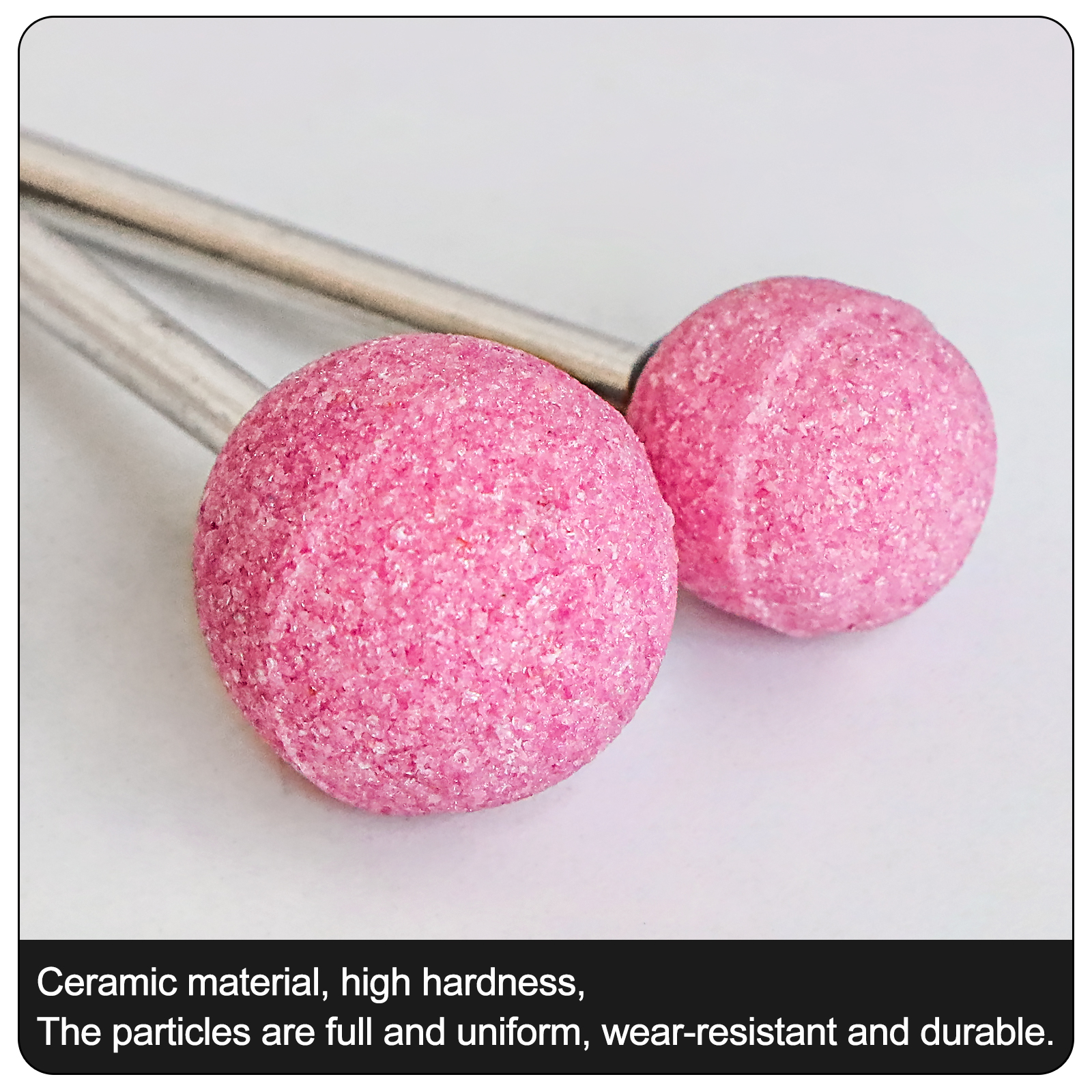 10pcs Ceramic Grinding Head Ball-type Polishing Abrasive Wheel for Rotary Tools Accessary 3mm Shaft Mounted