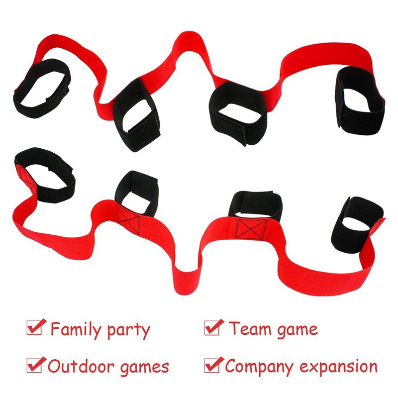 Neue 4 auf Beinen Rennen Bands draussen Spiel freundlicher Erwachsene Geburtstag Team Party Spiele Tragen Tasche
