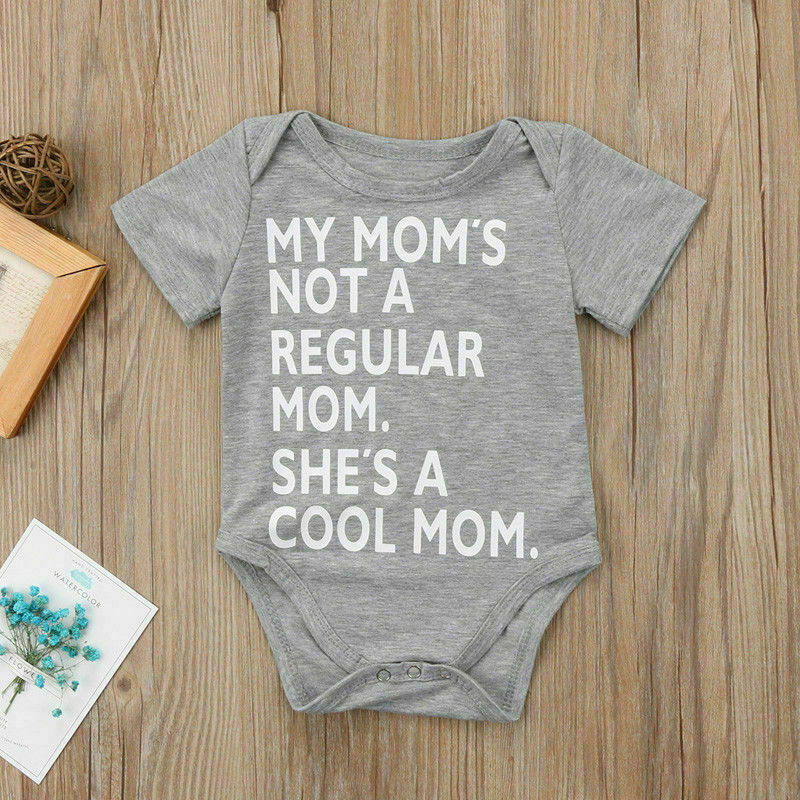 0-18m lässige Baby-strampler mit kurzen ärmeln und buchstabenprint aus baumwolle für jungen und mädchen